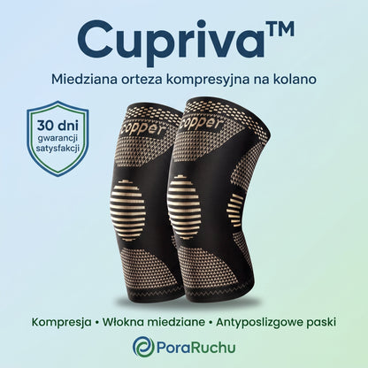 Cupriva™ - miedziana orteza kompresyjna na kolano