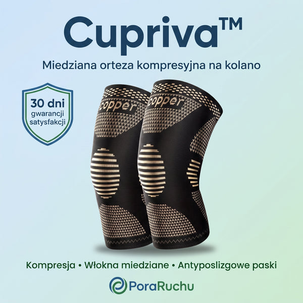 Cupriva™ - miedziana orteza kompresyjna na kolano